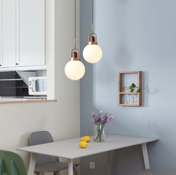 Full Moon Arc Glass Pendant Lamp - Image 12
