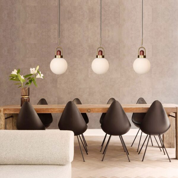 Full Moon Arc Glass Pendant Lamp - Image 2