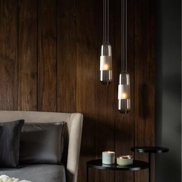 Shinnyok Amber Glass Pendant Light - Image 3