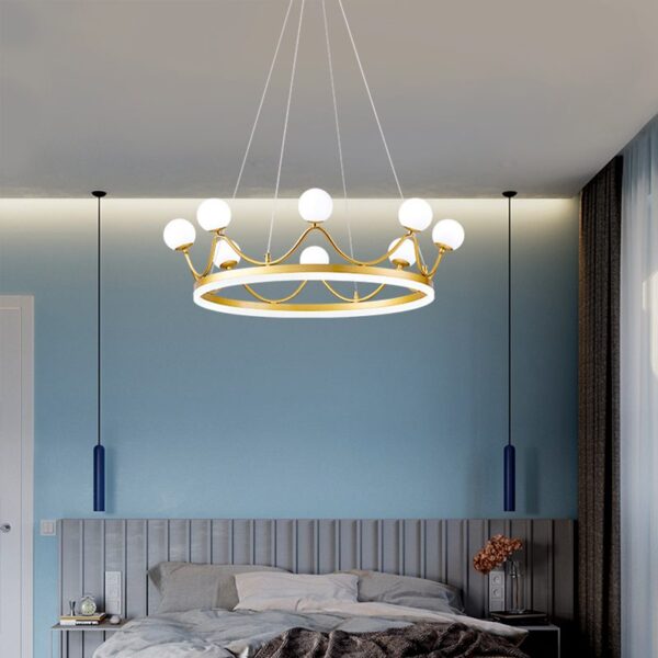 Royal Crown (8 Heads) Glass Chandelier - Image 3