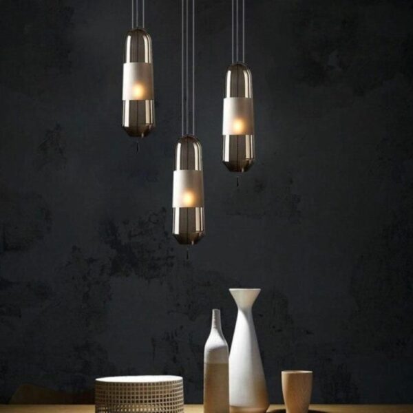 Shinnyok Amber Glass Pendant Light - Image 4
