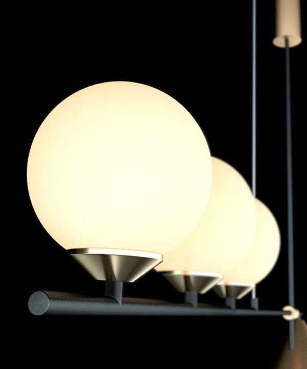 Barista Linear Bonnie Glass Chandelier - Image 4