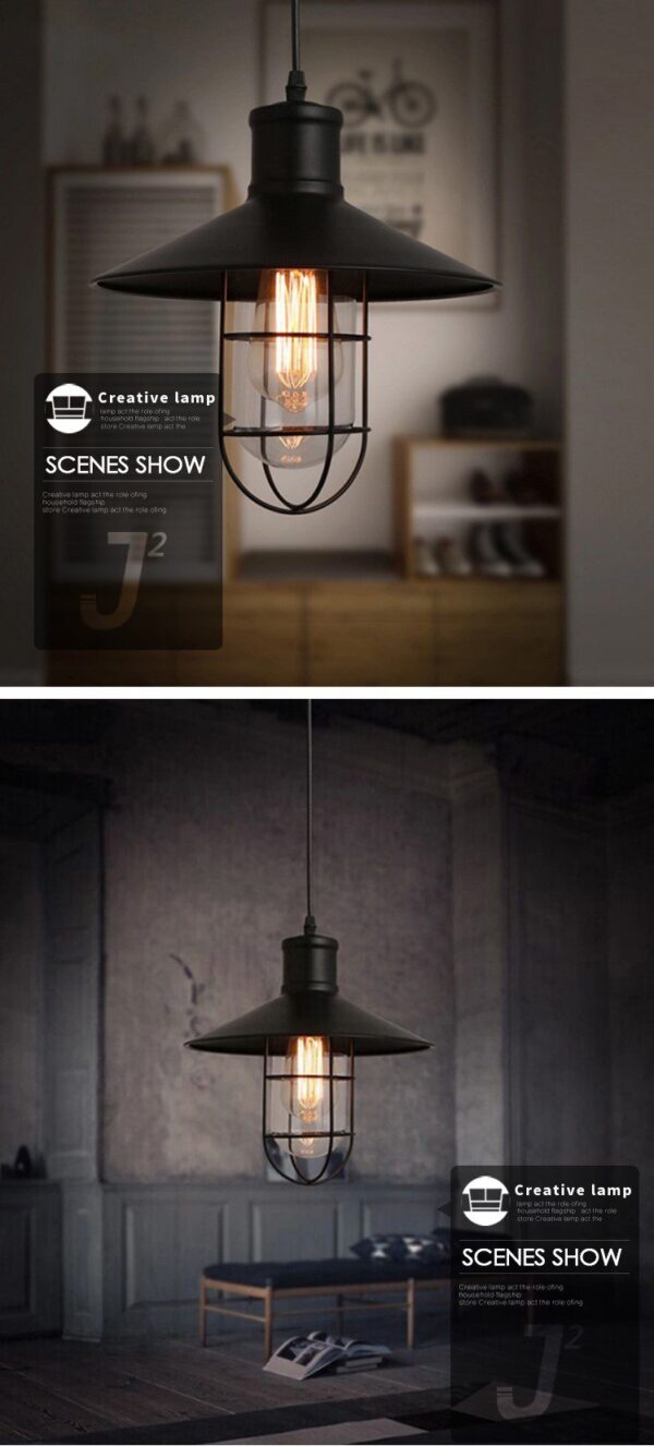 Ree Rustic Iron Pendant Lamp - Image 5