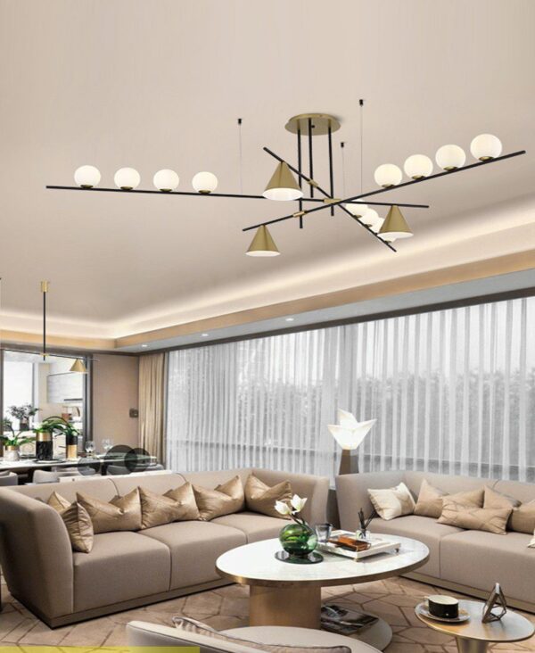 Barista Linear Bonnie Glass Chandelier - Image 5
