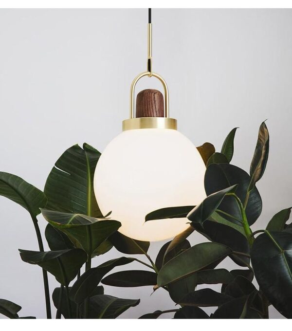 Full Moon Arc Glass Pendant Lamp - Image 6