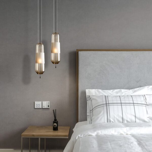Shinnyok Amber Glass Pendant Light - Image 7