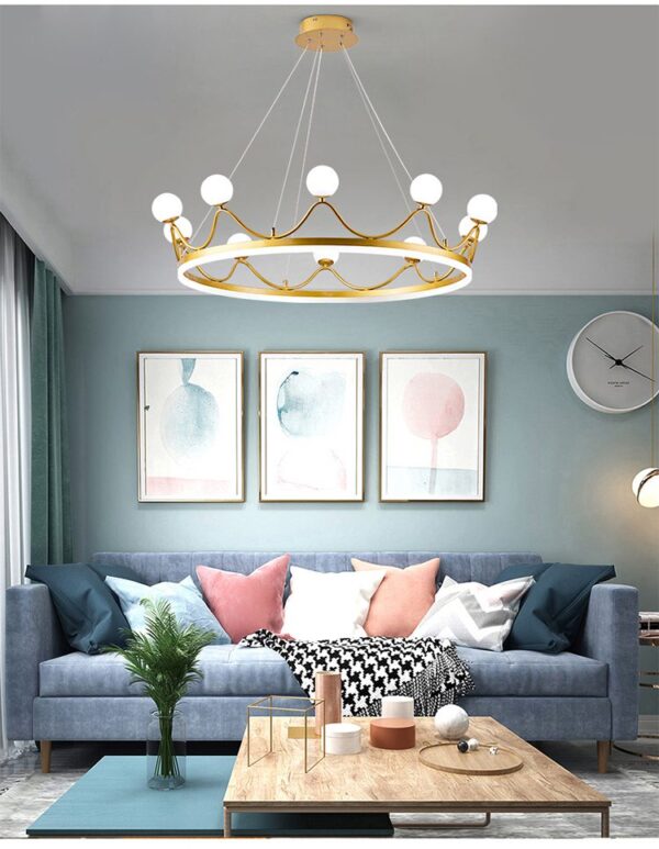 Royal Crown (8 Heads) Glass Chandelier - Image 10