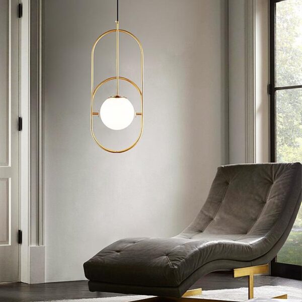 Everly 2 Glass Globe Pendant Light