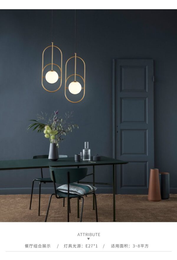 Everly 2 Glass Globe Pendant Light - Image 8
