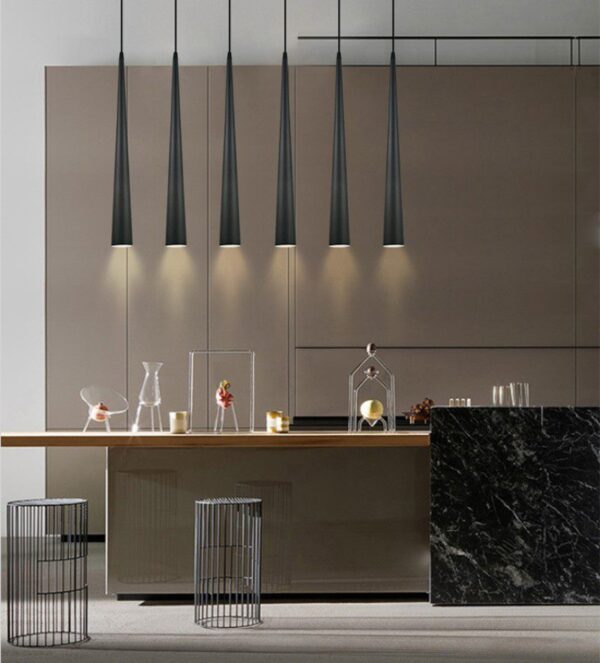 Heston 6 Black Pendant Light - Image 2