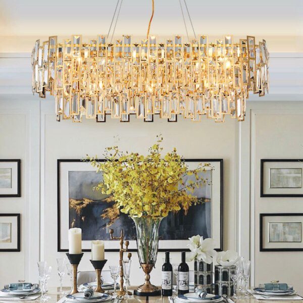 Moziak Oval Crystal Chandelier