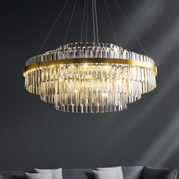 Sputnik Round Glass Chandelier