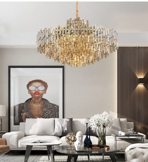 Mozaik Round Crystal Chandelier - Image 6