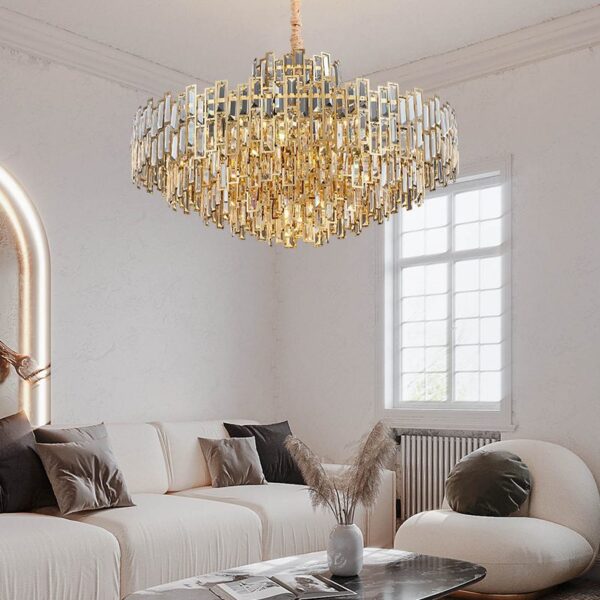 Mozaik Round Crystal Chandelier - Image 7