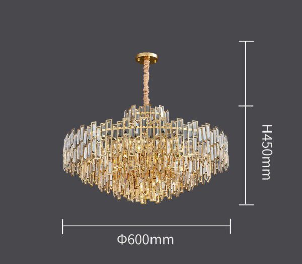 Mozaik Round Crystal Chandelier - Image 8