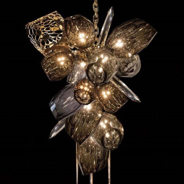 Time in Berlin(Vertical) Glass Chandelier