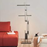 Aerodynamic Black Floor Lamp
