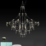 Crystalline Silver X Glass Chandelier