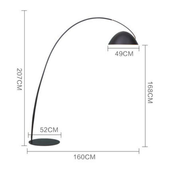 Curve the Arc (Iron) Floor Lamp - Image 9