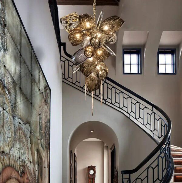 Time in Berlin(Vertical) Glass Chandelier - Image 2