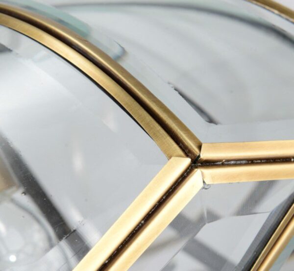 Mexican Gold Vintage Glass Pendant Light - Image 2