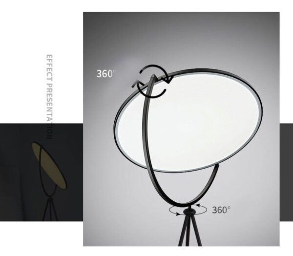 Superlon Tripod (Iron, PVC Acrylic) Floor Lamp - Image 2