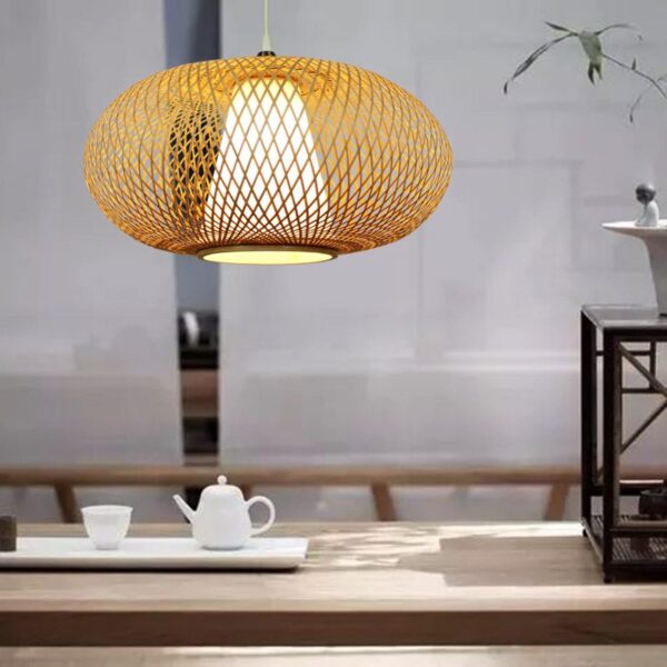 Country Bamboo Pendant Light - Image 3