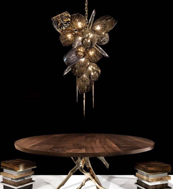 Time in Berlin(Vertical) Glass Chandelier - Image 3