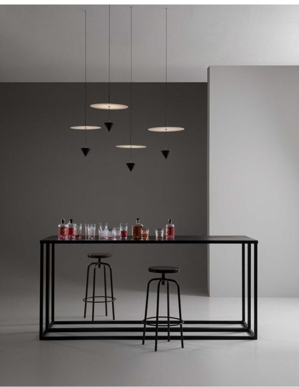 Black & White Minimal Pendant Light - Image 3