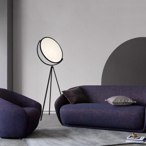 Superlon Tripod (Iron, PVC Acrylic) Floor Lamp - Image 3