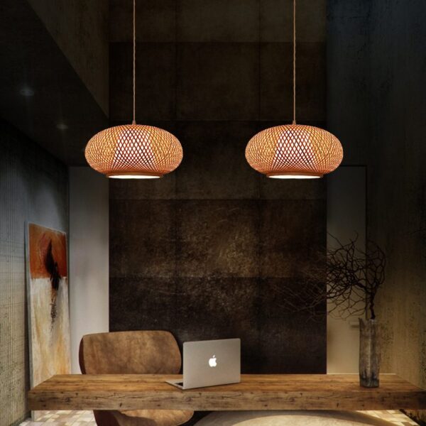 Country Bamboo Pendant Light - Image 4