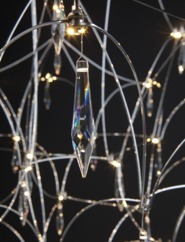Crystalline Silver X Glass Chandelier - Image 4