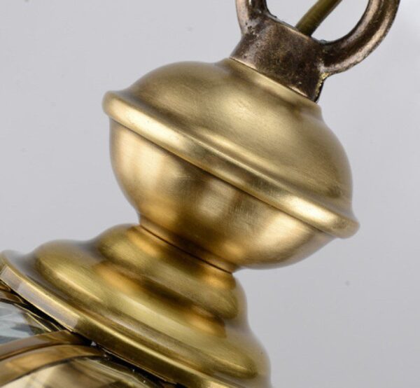 Mexican Gold Vintage Glass Pendant Light - Image 6