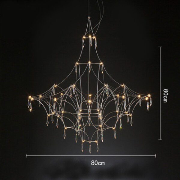 Crystalline Silver X Glass Chandelier - Image 7