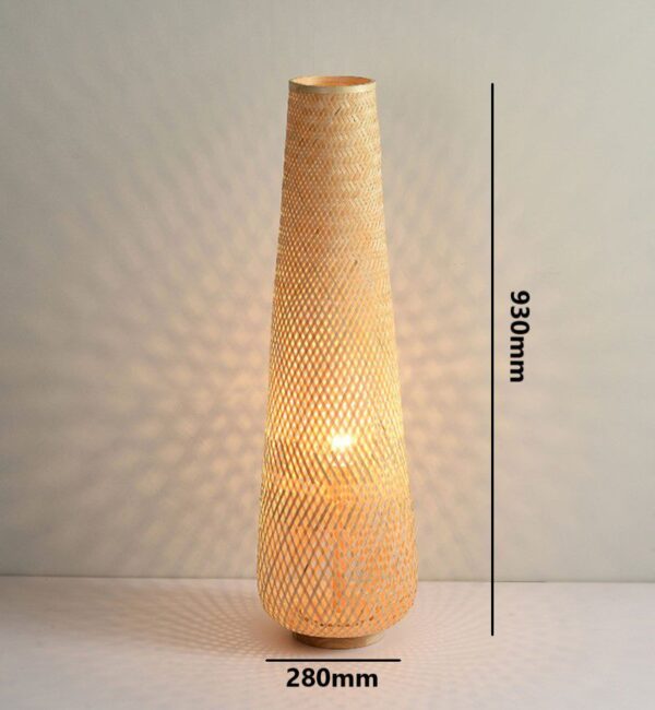 Japaneo Wooven Bamboo Floor Lamp - Image 9