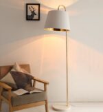 Golden Glow (Iron, Fabric) Floor Lamp