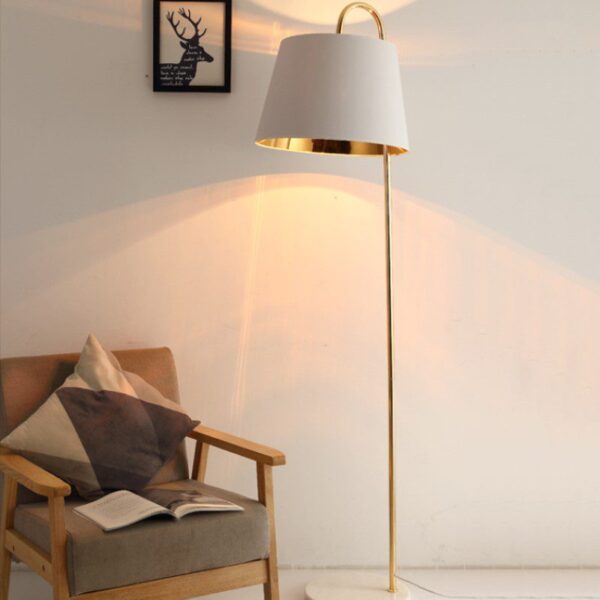 Golden Glow (Iron, Fabric) Floor Lamp