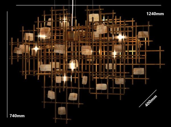 Highland Arc (Iron, Stone)Chandelier - Image 11