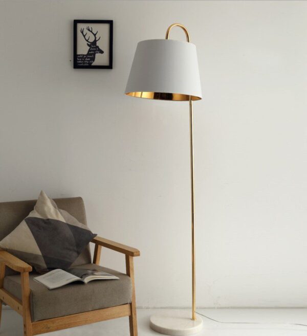 Golden Glow (Iron, Fabric) Floor Lamp - Image 3