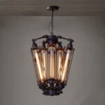 Rustic Refuge Wide Iron Pendant Light