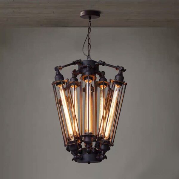 Rustic Refuge Wide Iron Pendant Light