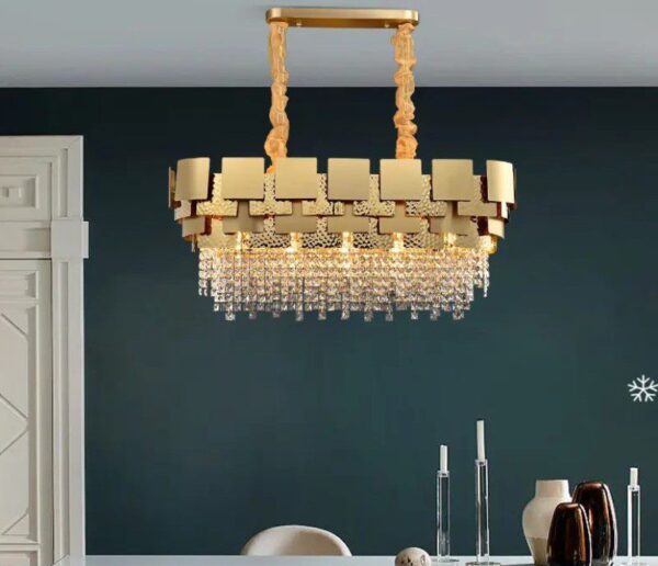 Golden Hour (Linear) Crystal Chandelier