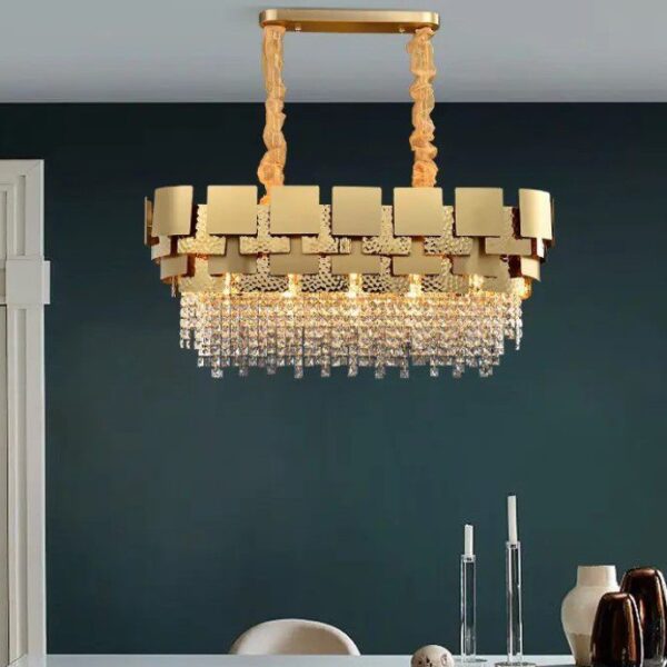 Golden Hour (Linear) Crystal Chandelier