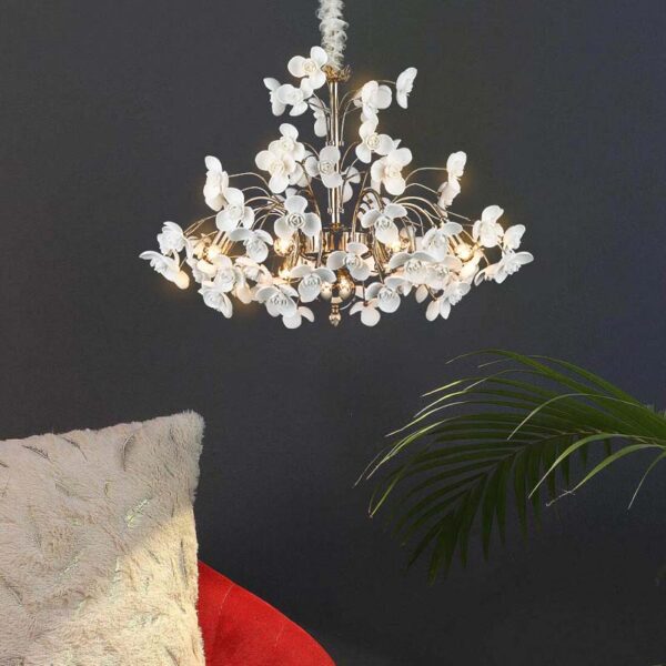 Vanilla Whisper Ceramic Chandelier