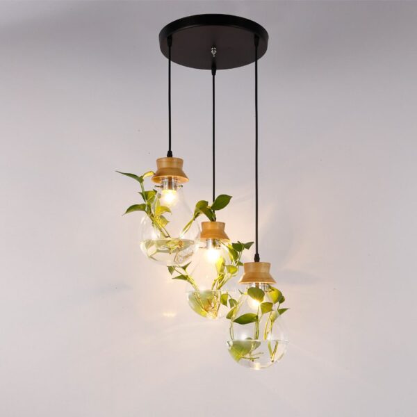 Greenery Globe Natural Wood Pendant Light