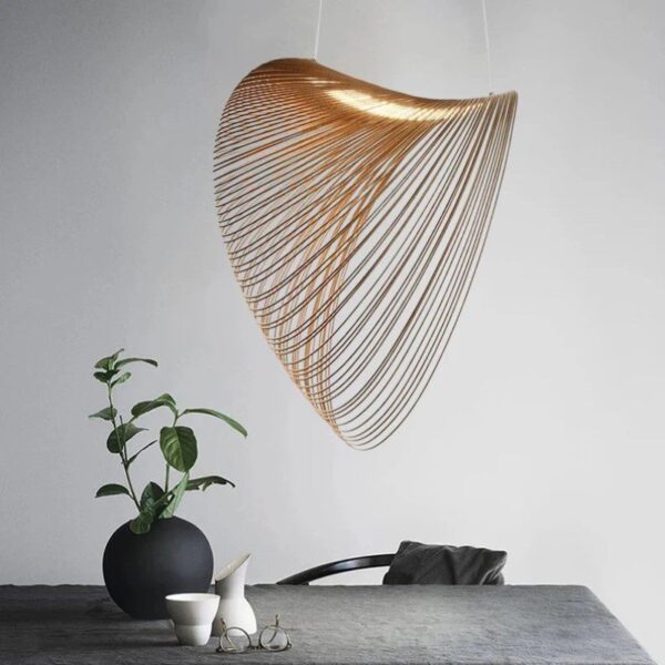 Woodland Haven Natural Wood Pendant Light