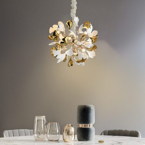 Ginko Round Ceramic Chandelier