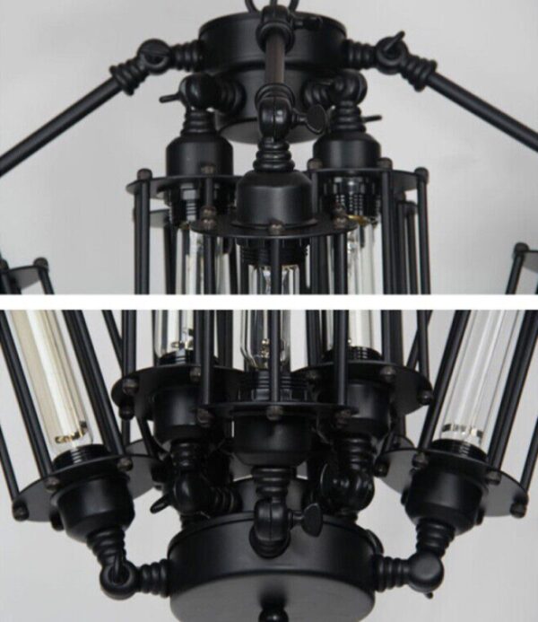 Rustic Refuge Wide Iron Pendant Light - Image 2