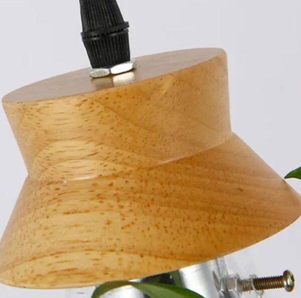Greenery Globe Natural Wood Pendant Light - Image 2