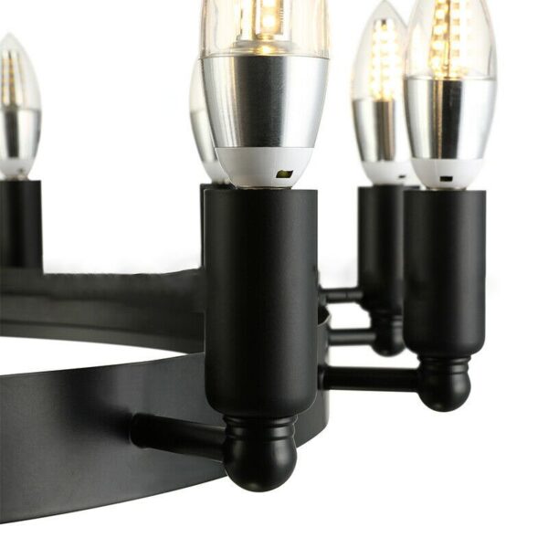 Twin Tier Iron Chandelier - Image 2
